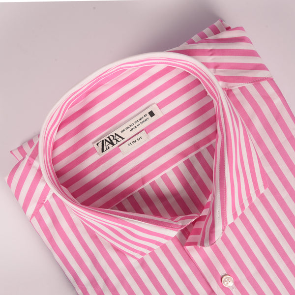 ZR White & Pink Stripped Shirt